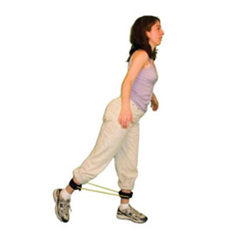 Step-Up Relief Exercise Tubing with Ankle Cuffs Exerciser - 48 Inch - Blue - Heavy ST70584